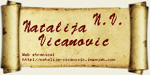 Natalija Vicanović vizit kartica